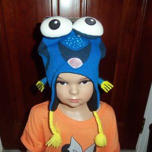 FINDING DORY Disney Pixar Knit Hat with Gills&Braids,Kids One Size,New with Tag